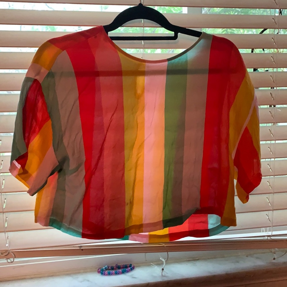 Cute rainbow stripe top